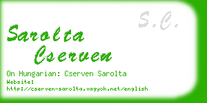 sarolta cserven business card